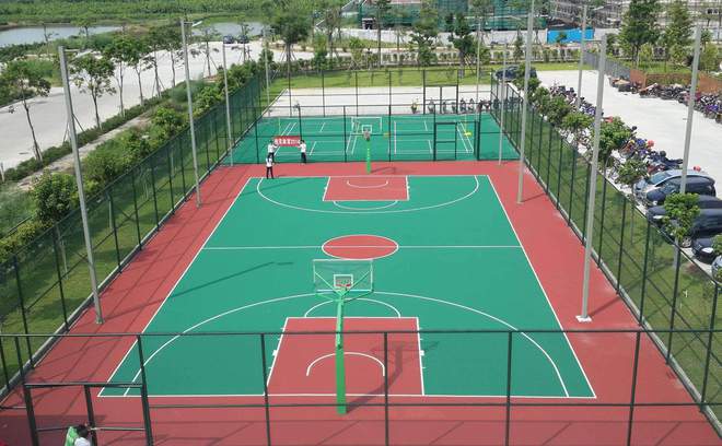 好运棋牌篮球场的材质标准篮球场尺寸篮球场的造价篮球场多少钱一平(图2)