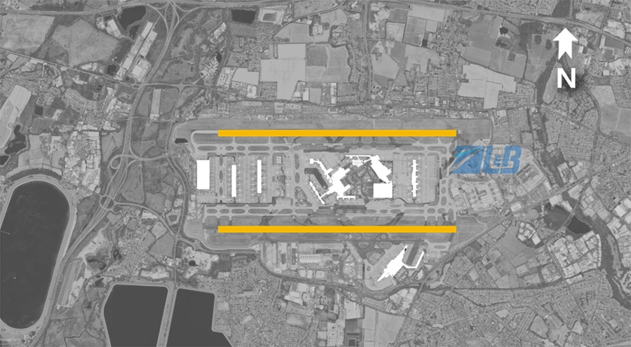 好运棋牌希思罗机场跑道构型发展变迁(图6)