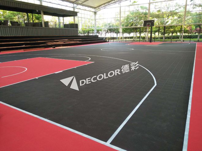 重庆篮球场悬浮地板怎么铺装才好看？(图2)