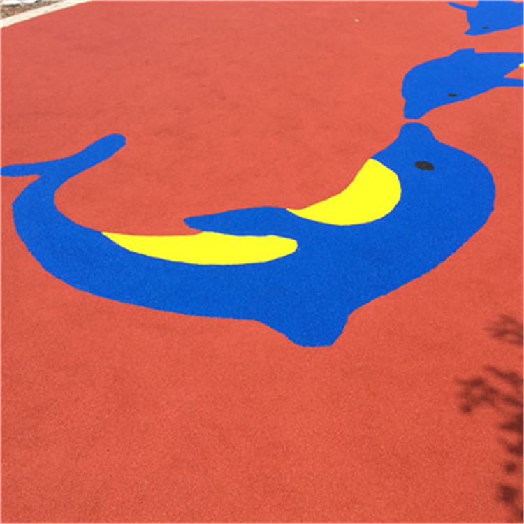 彩色塑胶地坪EPDM橡胶颗粒 橡胶地面铺设施工方法(图2)